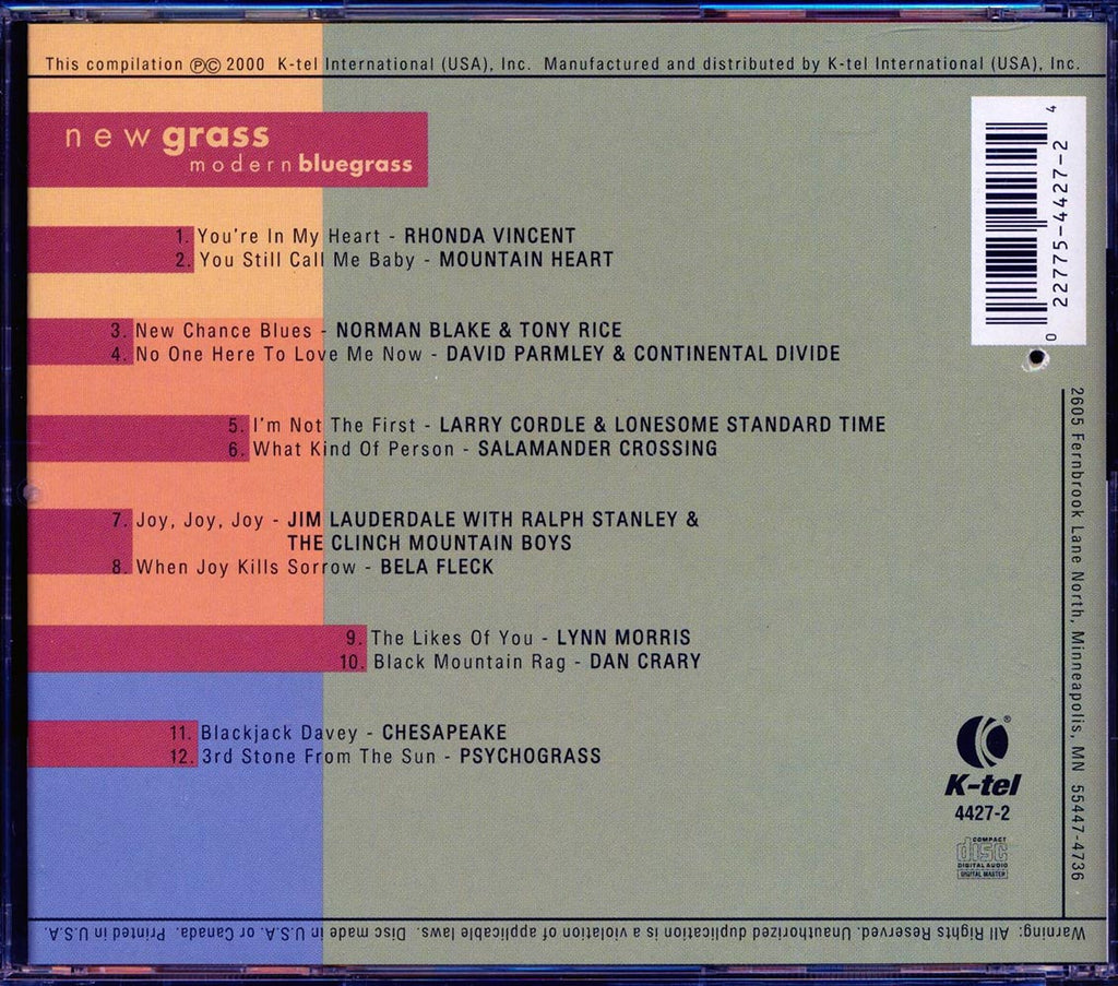 Bela Fleck, Psychograss, Rhonda Vincent, Mountain Heart, Normal Blake, Tony Rice, Etc. - New Grass: Modern Bluegrass (marked/ltd stock) Music CD