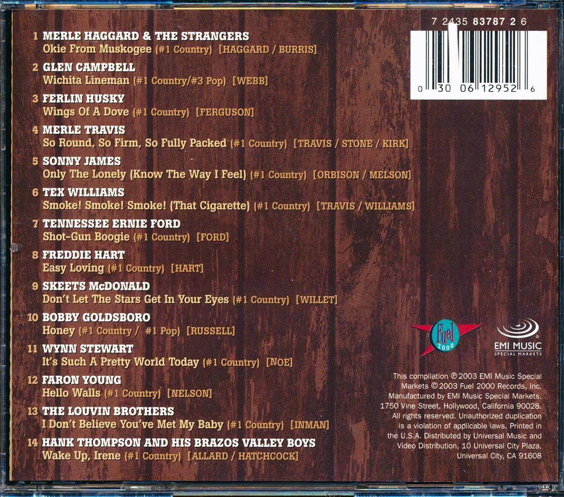 Glen Campbell, Merle Haggard, Merle Travis, Sonny James, Faron Young, Etc. - The Kings Of Classic Country (marked/ltd stock) Music CD