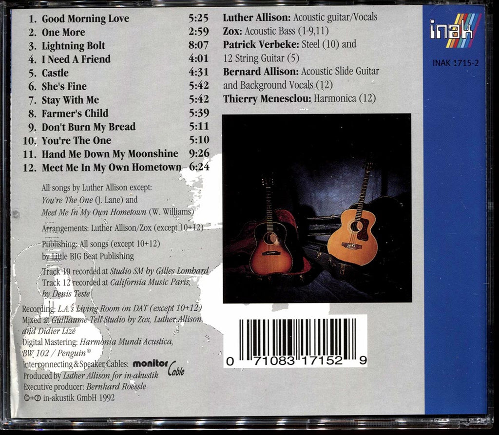 Luther Allison - Hand Me Down My Moonshine (marked/ltd stock) Music CD