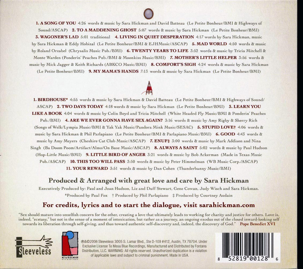 Sara Hickman - Motherlode (20 tracks) (2xCD) (deluxe 3-fold digipak) Music CD