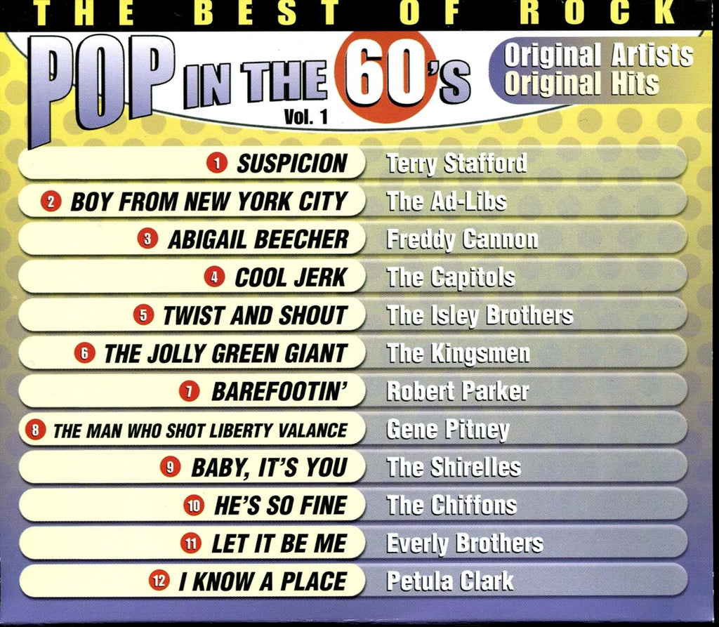 Gene Pitney, The Everly Brothers, Petula Clark, The Kingsmen, The Chiffons, Etc. - Pop In The 60's Volume 1 Music CD