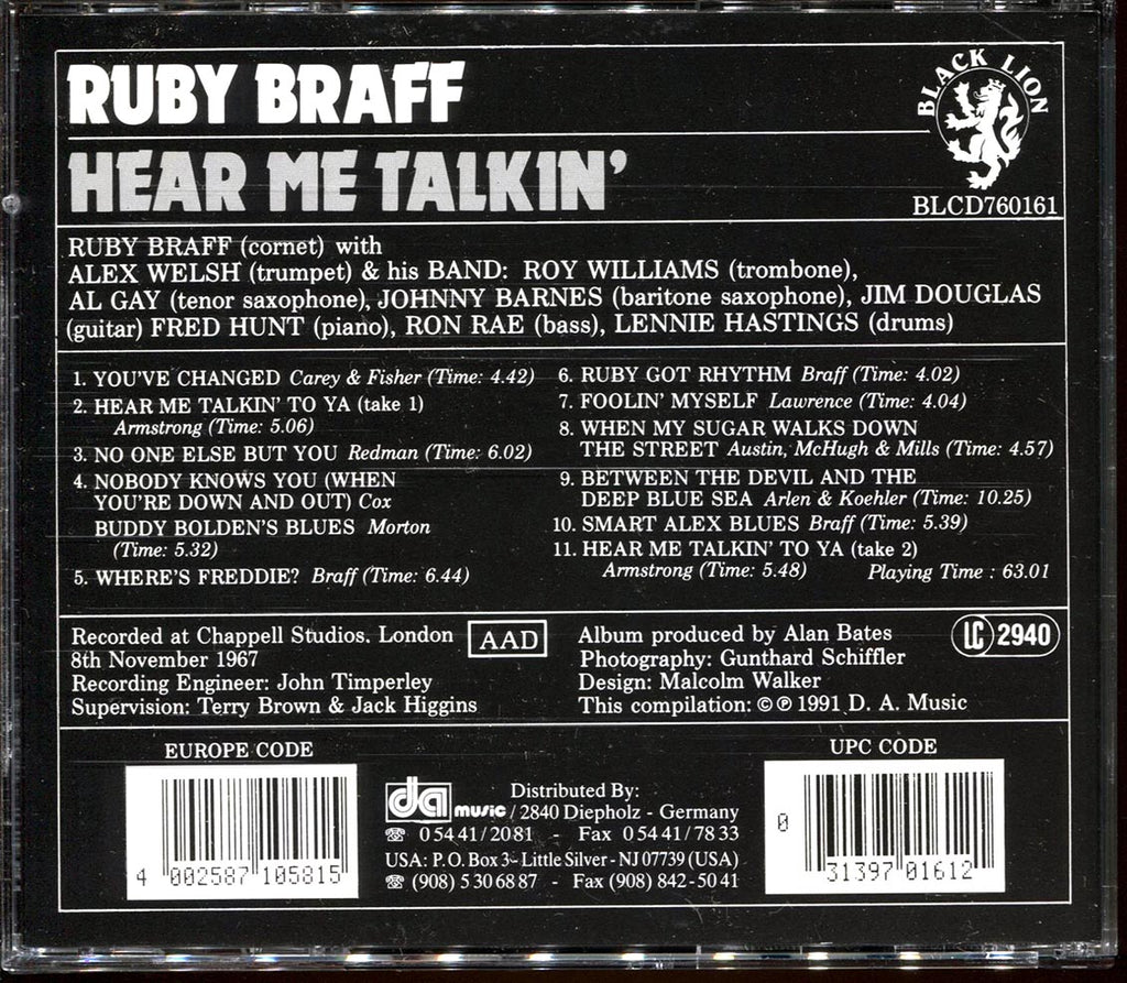 Ruby Braff - Hear Me Talkin' Music CD