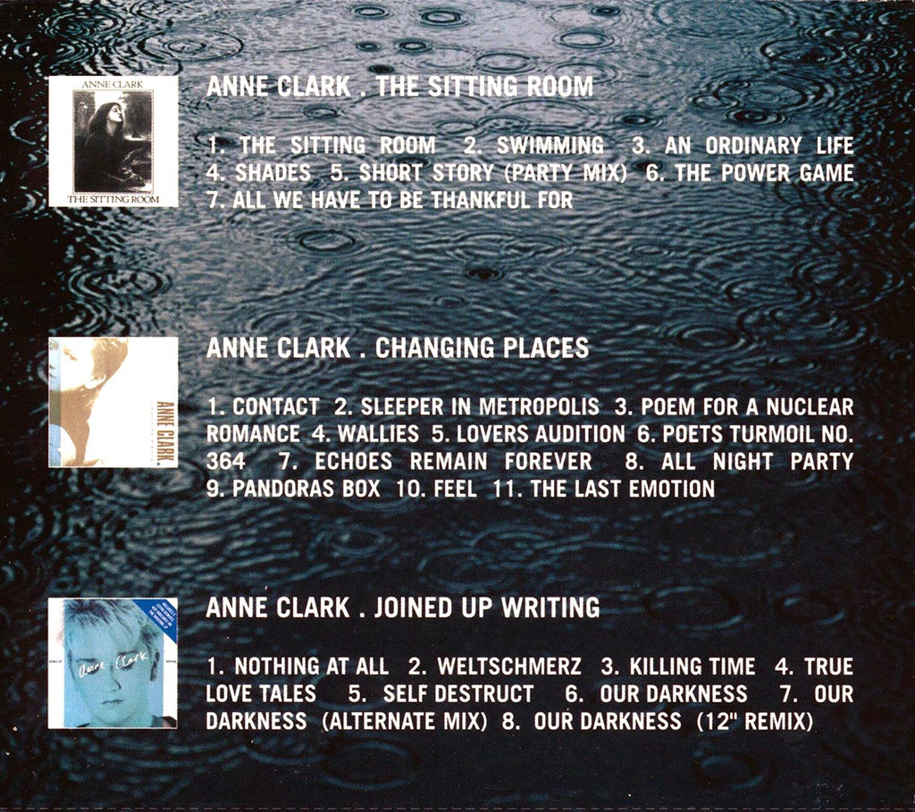 Anne Clark - The Last Emotion (The Sitting Room + Changing Places + Joined Up Writing) (26 tracks) (3xCD) Music CD