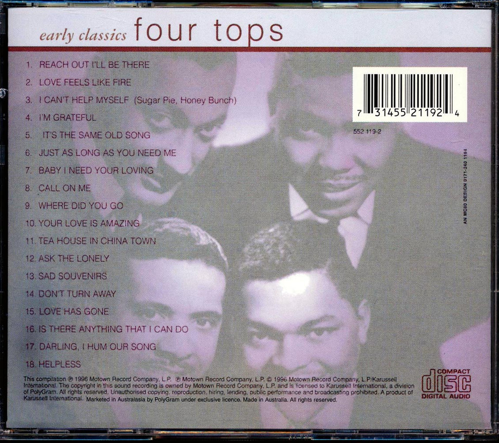 The Four Tops - Tamla Mowtown Early Classics Music CD