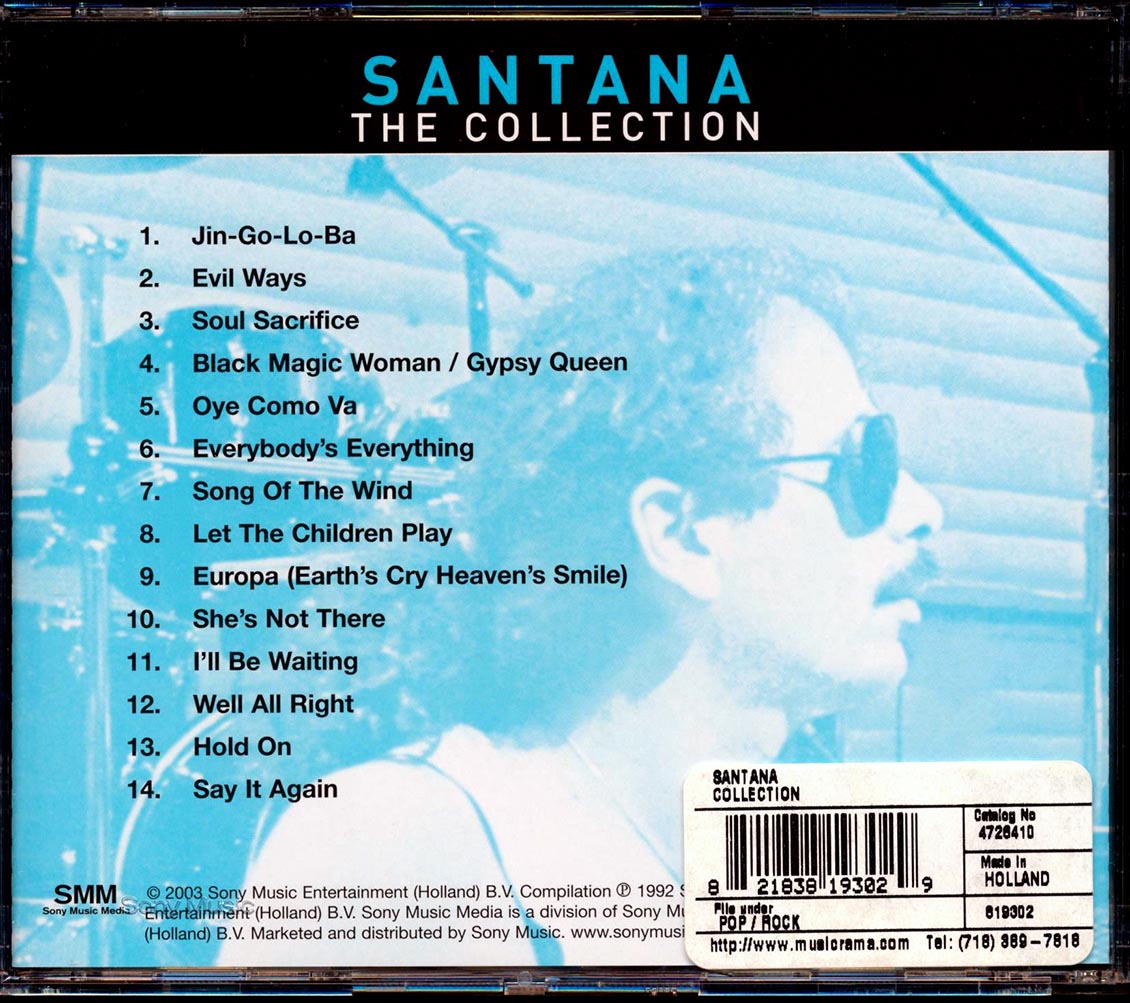 Santana - The Collection (Oye Como Va, Black Magic Woman, Evil Ways, She's Not There, Etc.) Music CD