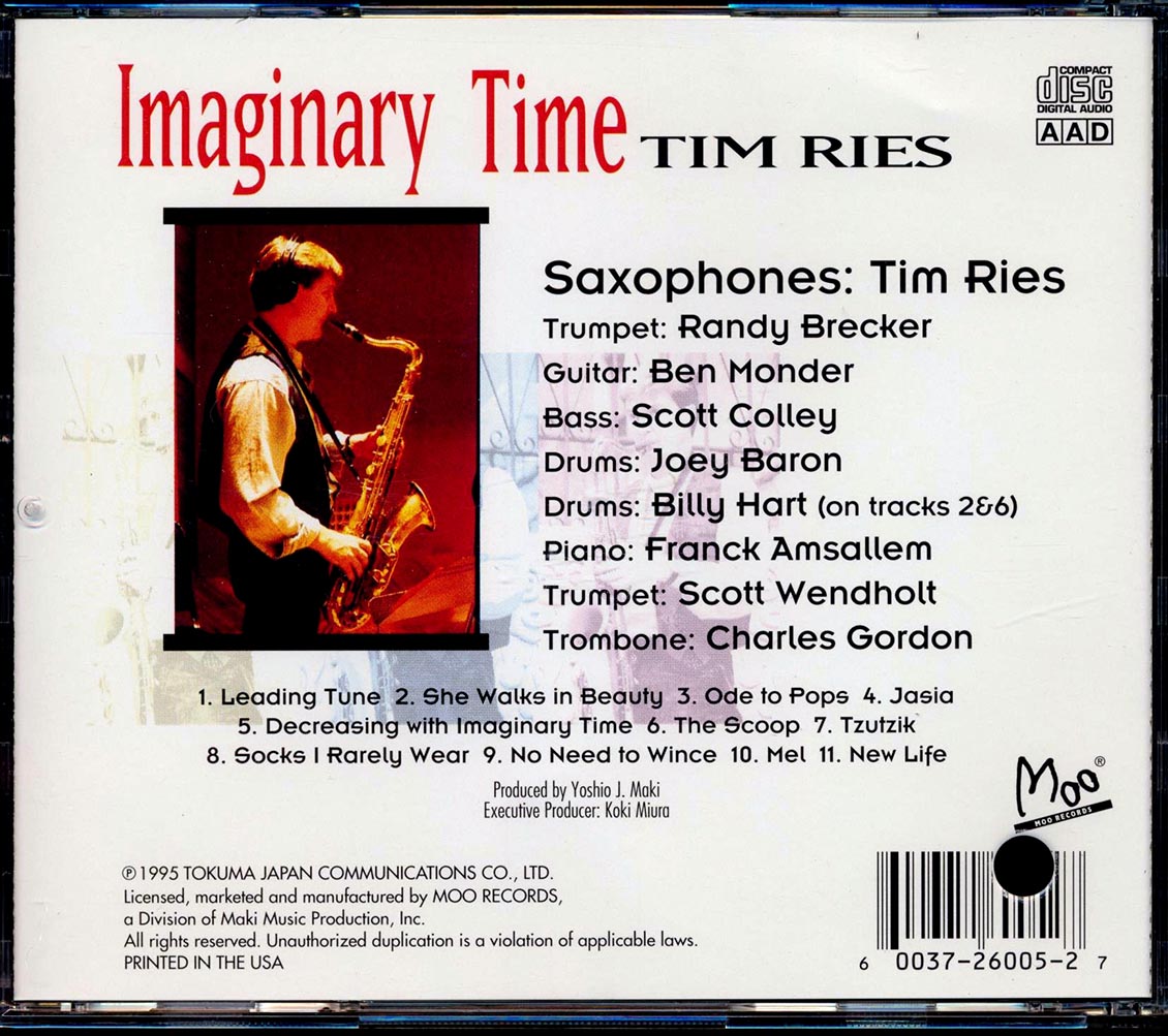 Tim Ries - Imaginary Time (marked/ltd stock) Music CD