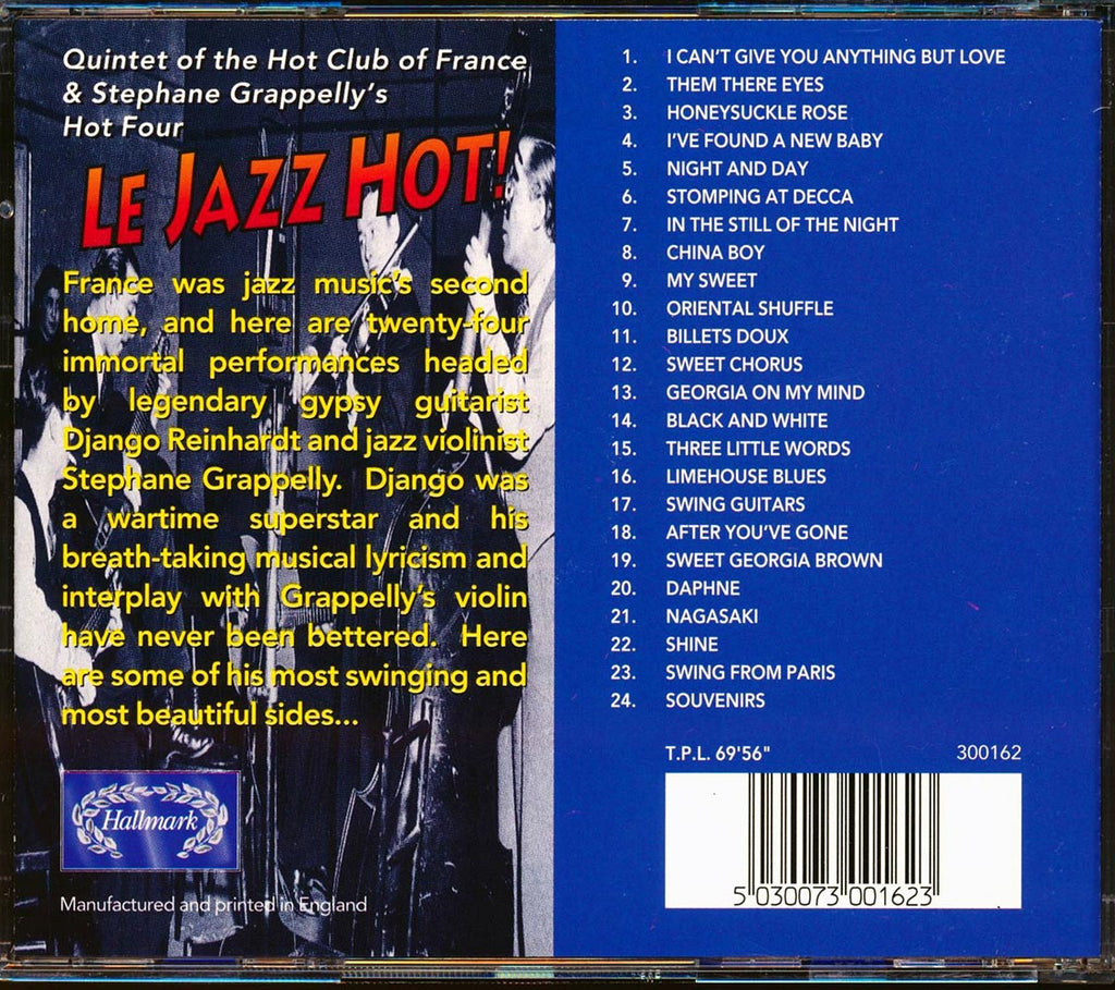 Django Reinhardt, Quintet Of The Hot Club Of France & Stephane Grappelly's Hot Four - Le Jazz Hot!: 24 Jazz Masterpieces Music CD