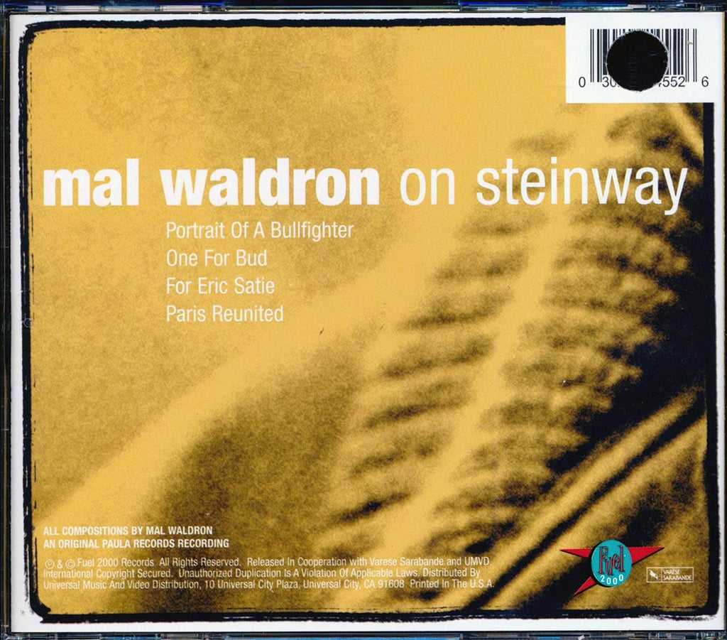 Mal Waldron - On Steinway (marked/ltd stock) Music CD