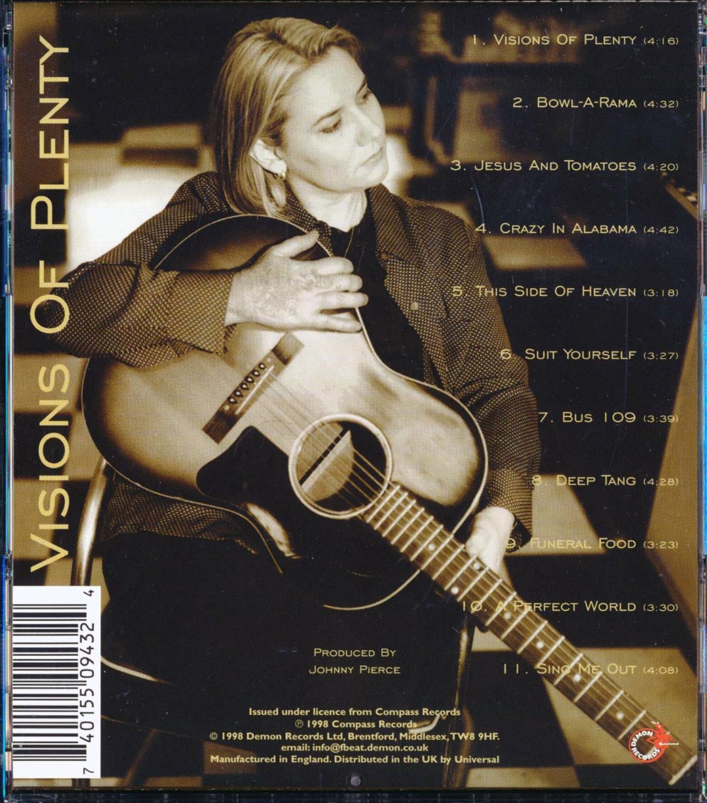 Kate Campbell - Visions Of Plenty Music CD