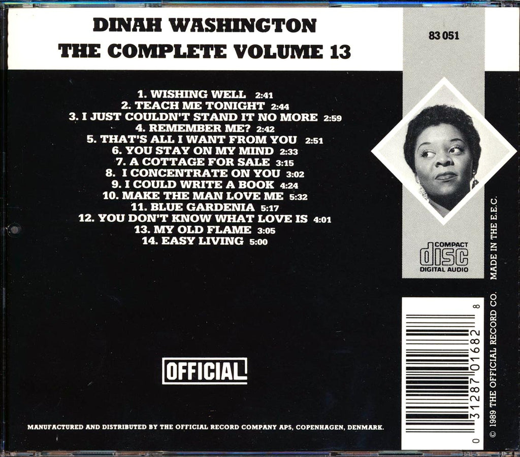Dinah Washington - The Complete Dinah Washington Volume 13 Music CD