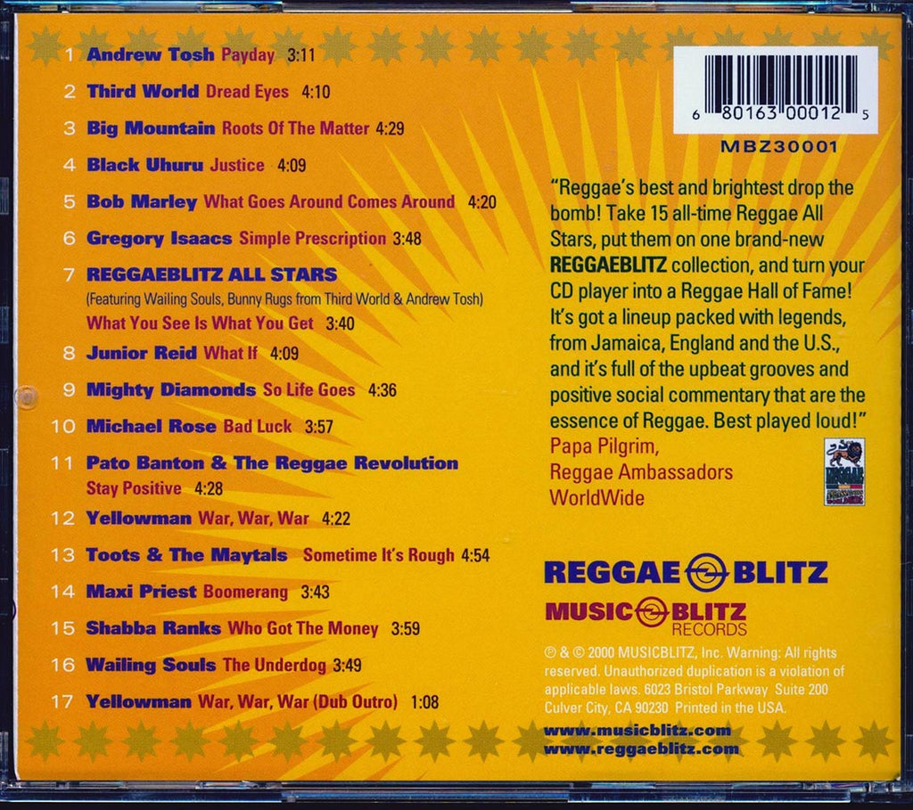 Bob Marley, Jr. Reid, Michael Rose, Toots & The Maytals, Etc. - Reggae Blitz All Stars Music CD