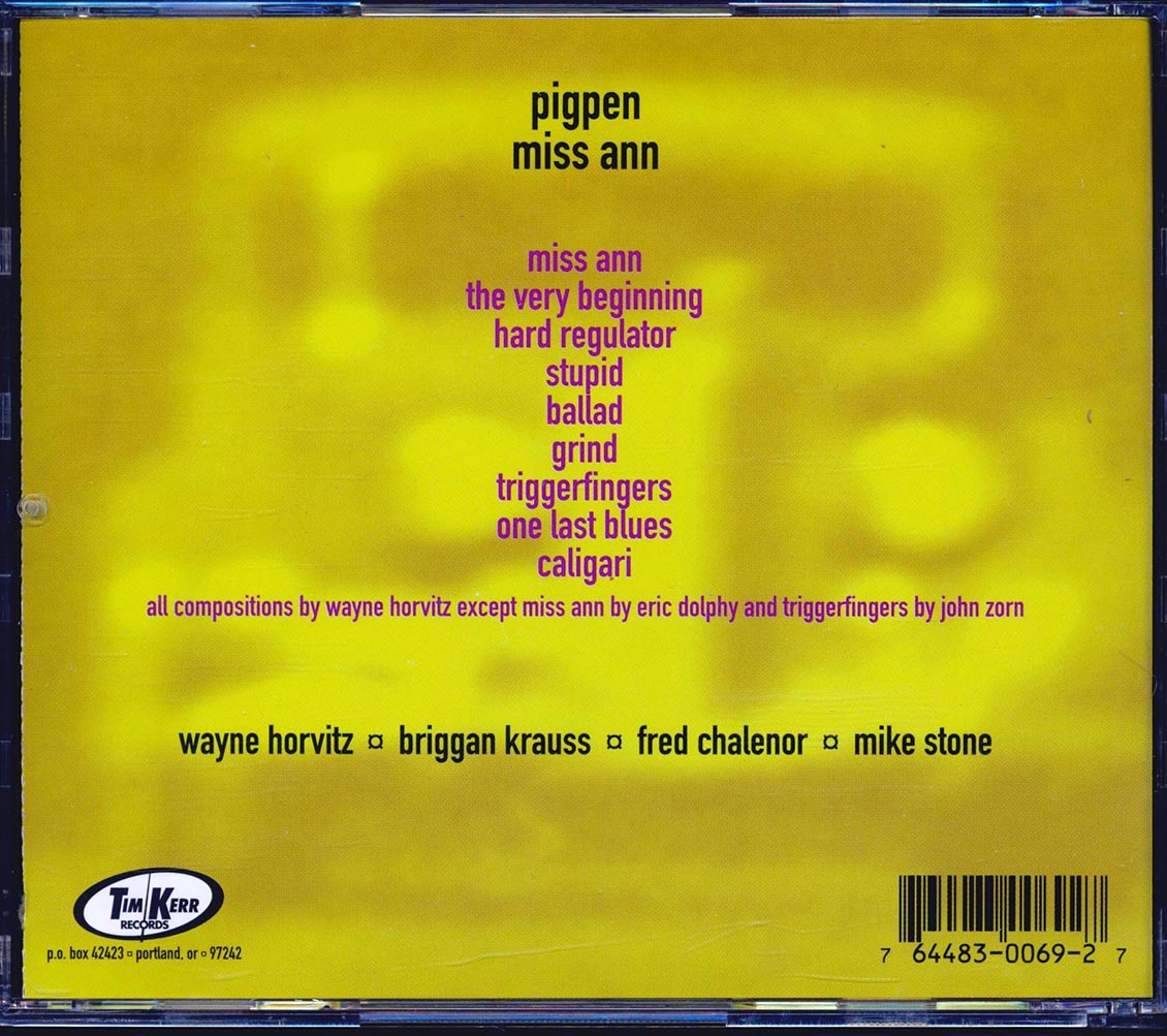 Wayne Horvitz & Pigpen - Miss Ann (marked/ltd stock) Music CD