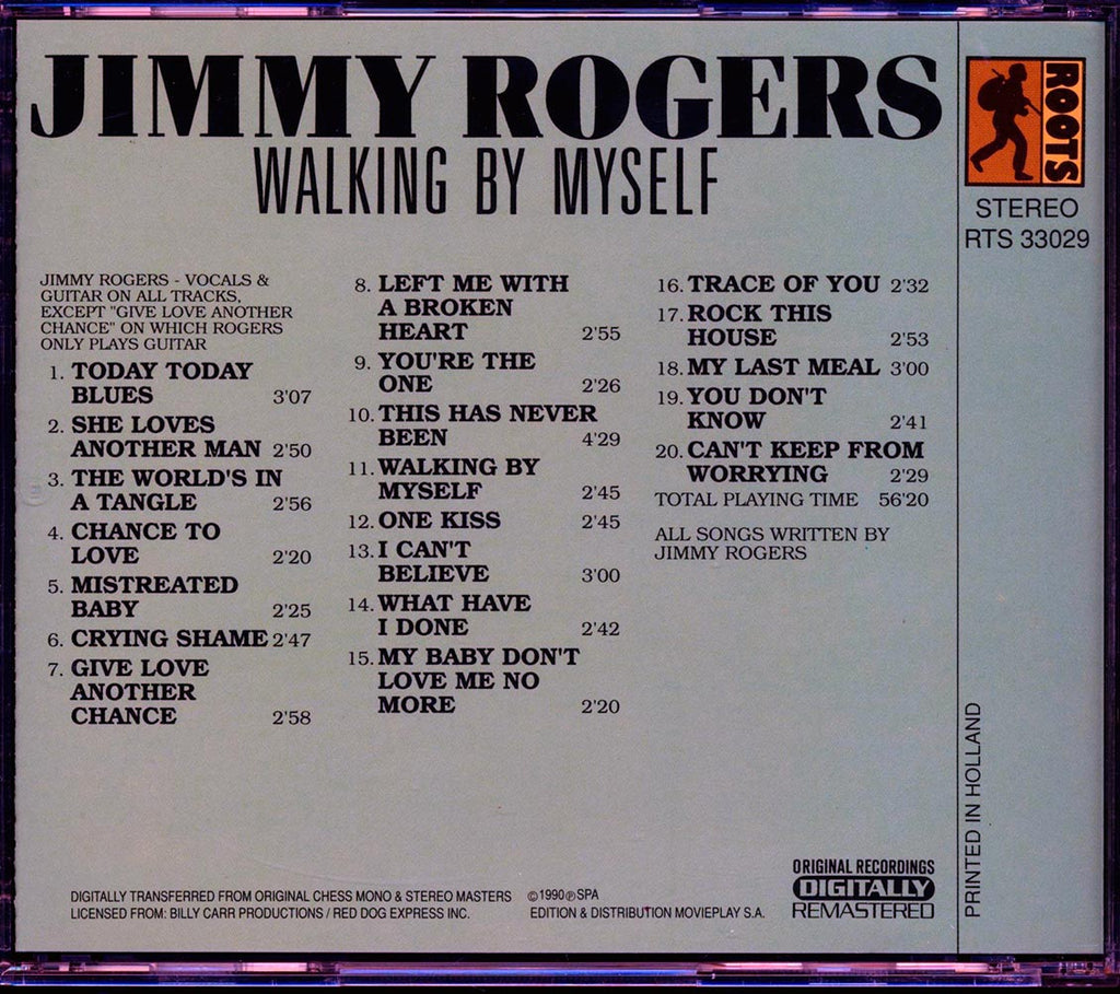 Jimmy Rogers - Walking By Myself (remastered) Music CD