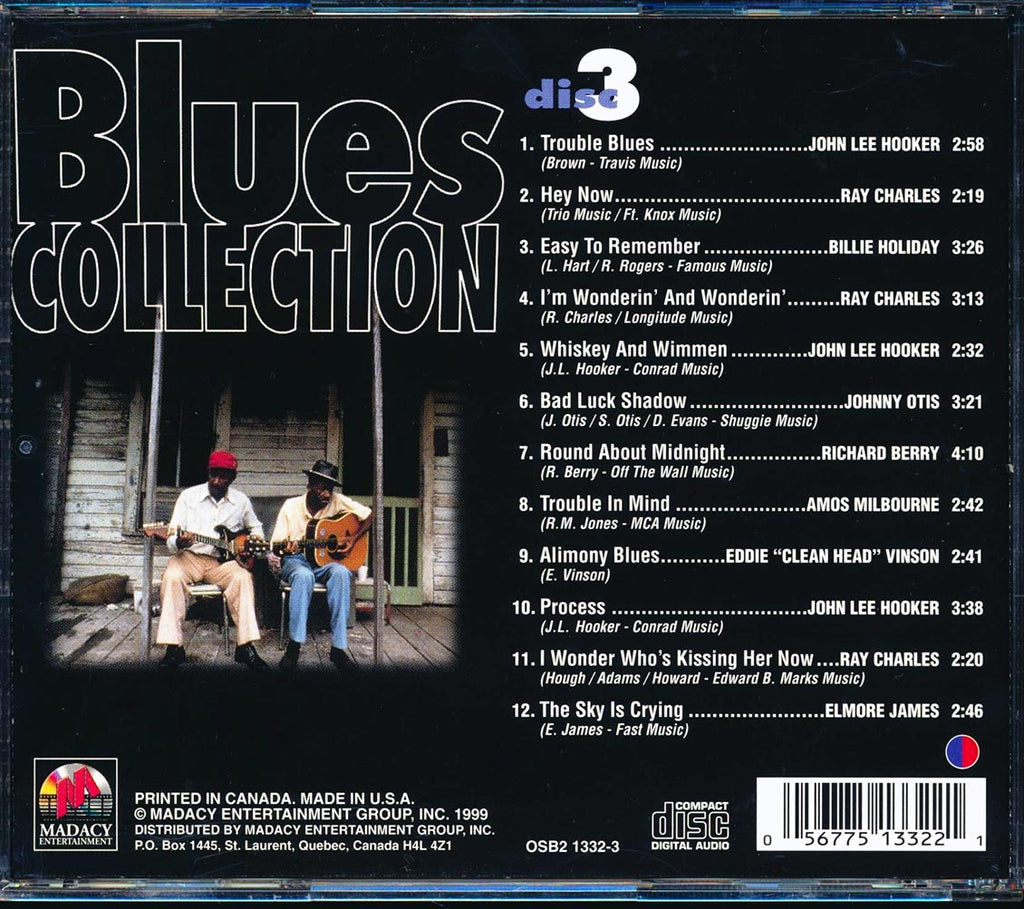 John Lee Hooker, Ray Charles, Elmore James, Johnny Otis, Etc. - Blues Collection 3 Music CD