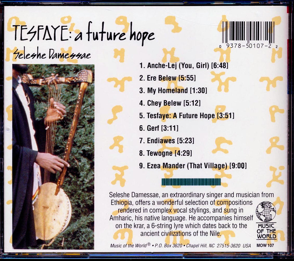 Seleshe Damessae - Tesfaye: A Future Hope, Vocal & String Music Of Ethiopia Music CD