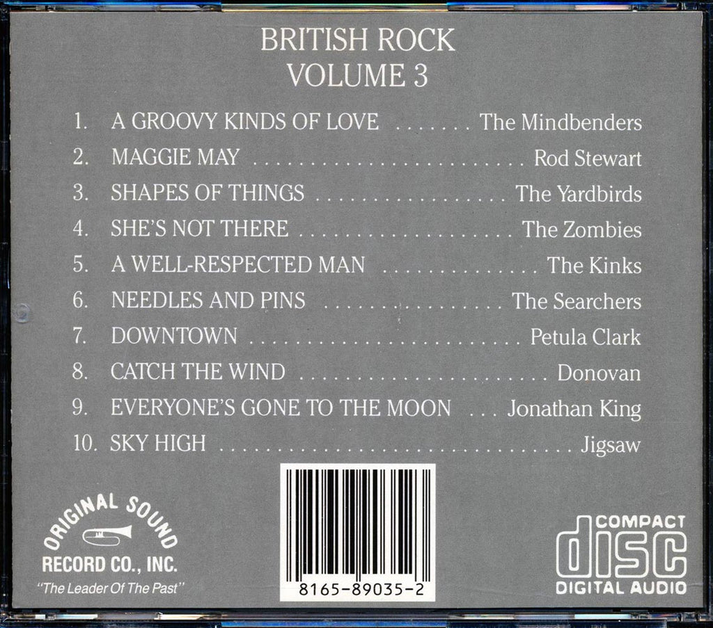 Rod Stewart, The Kinks, The Yardbirds, The Zombies, Donovan, Etc. - British Rock Volume 3 Music CD