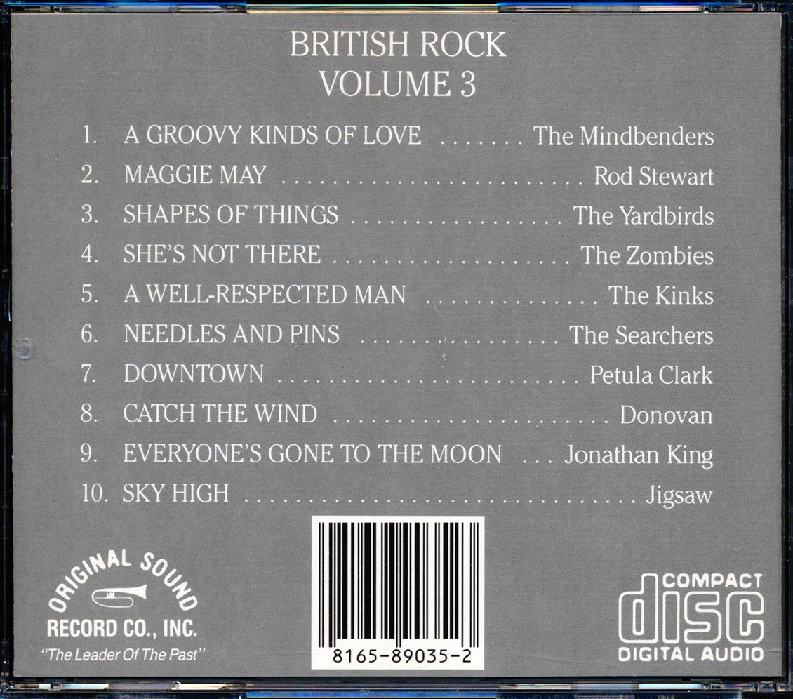 Rod Stewart, The Kinks, The Yardbirds, The Zombies, Donovan, Etc. - British Rock Volume 3 Music CD