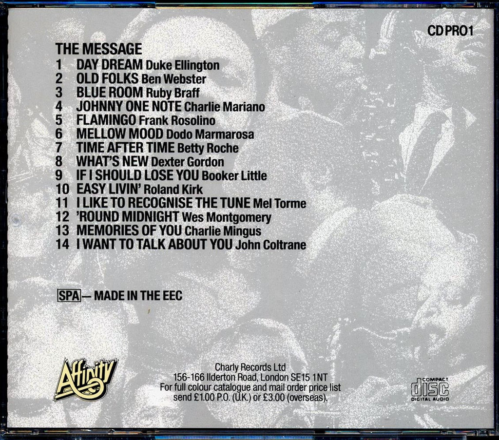 Duke Ellington, Ben Webster, Ruby Braff, Wes Montgomery, Etc. - The Message: 14 Jazz Masterpieces From The Affinity Catalogue Music CD