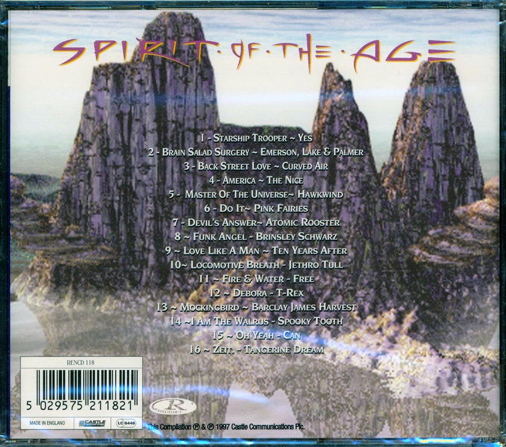 Yes, Jethro Tull, Hawkwind, T-Rex, The Nice, Curved Air, Etc. - Spirit Of The Age Music CD