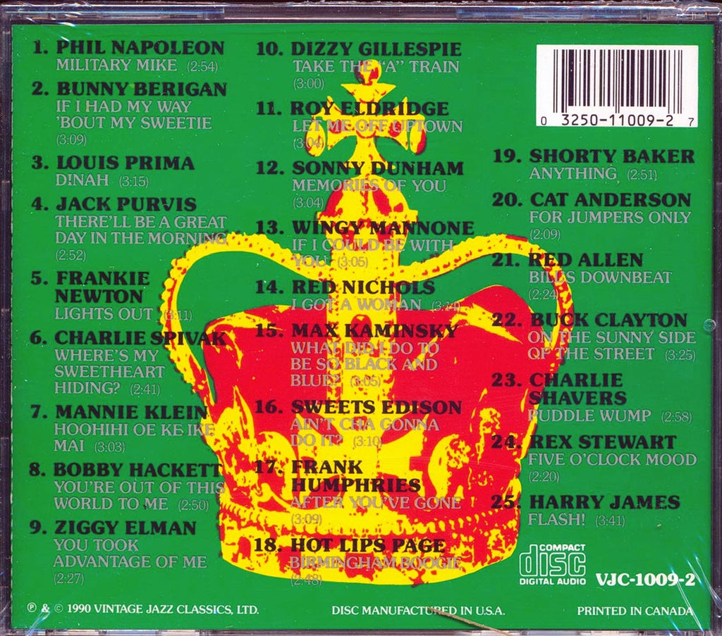 Harry James, Red Allen, Dizzy Gillespie, Louis Prima, Hot Lips Page, Etc. - Trumpet Royalty Music CD