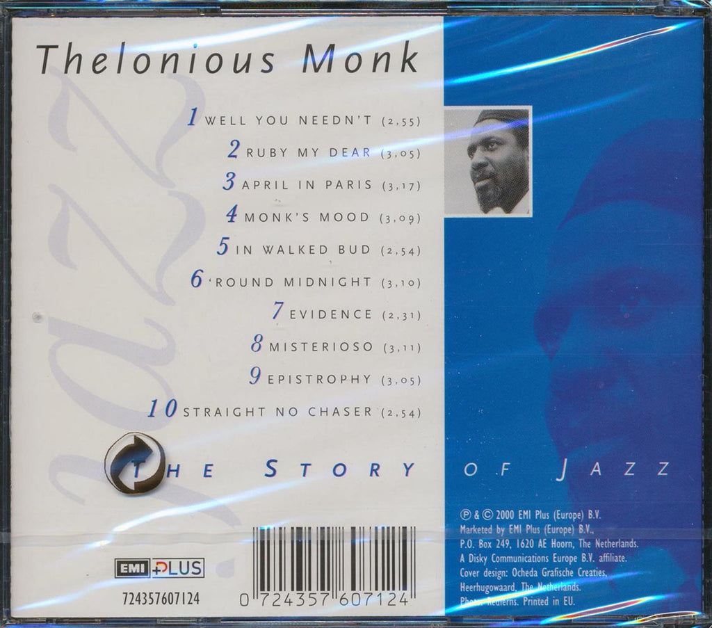 Thelonious Monk - The Story Of Jazz Music CD