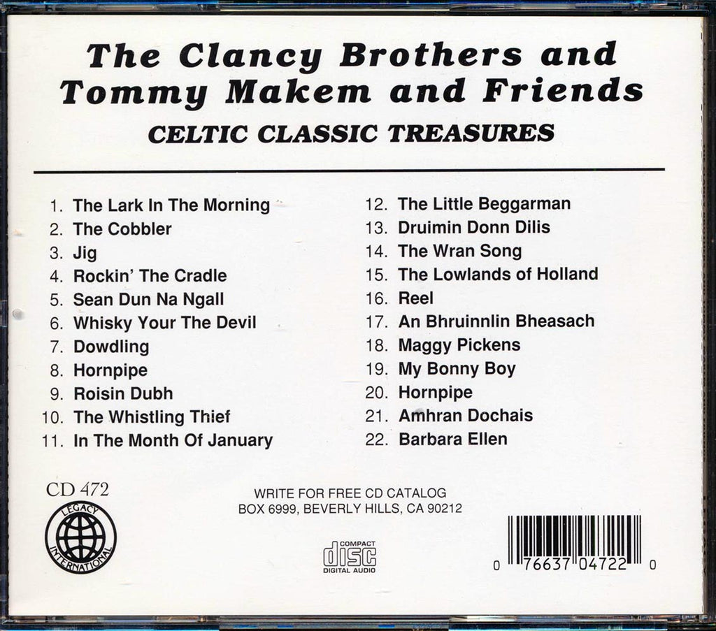 Clancy Brothers, Tommy Makem & Friends - Celtic Classic Treasures Music CD