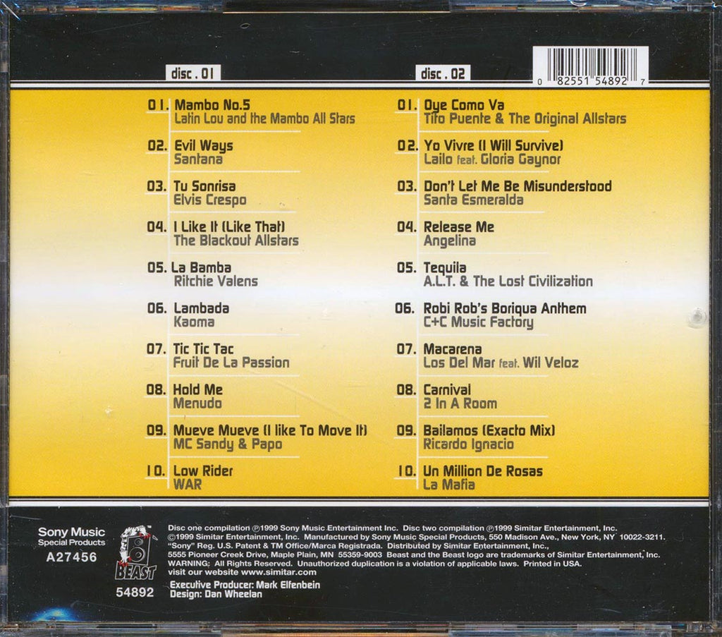 Santana, Tito Puente, War, Los Del Mar, Richie Valens, Latin Lou, Etc. - Latin Gold (20 tracks) (2xCD) Music CD