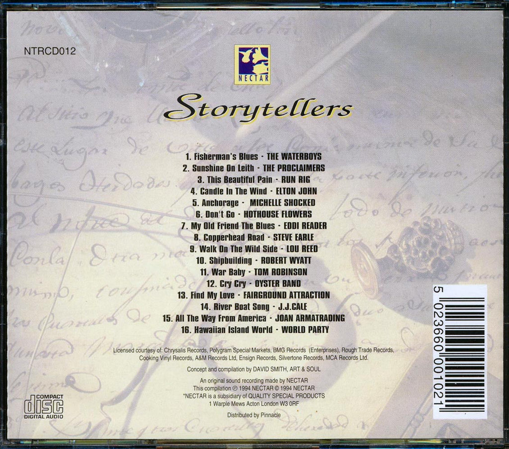 Elton John, Lou Reed, The Waterboys, Etc. - Storytellers: 16 Tracks By The Greatest Singer/Songwriters Of Today Music CD