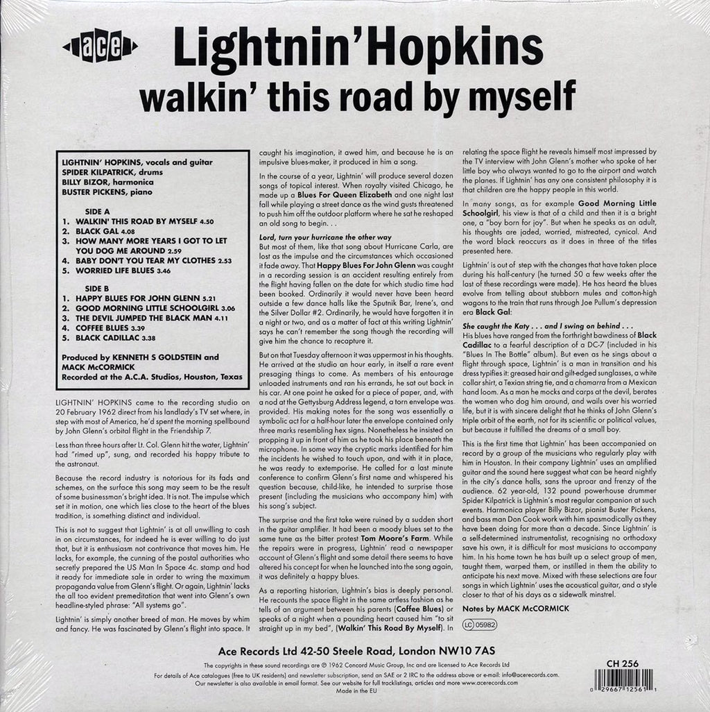 Lightnin' Hopkins - Walkin' This Road By Myself Vinyl Record