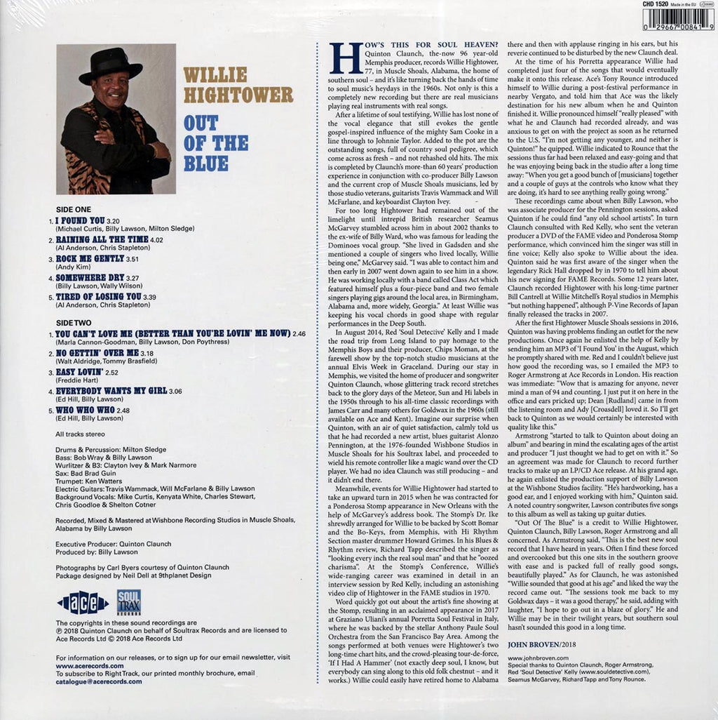Willie Hightower - Out Of The Blue Vinyl Record