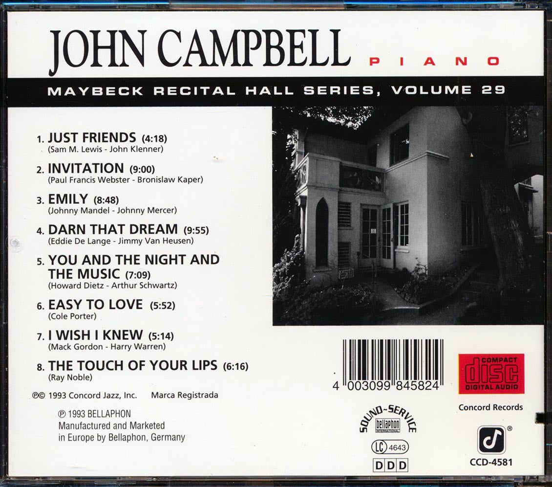 John Campbell - At Maybeck: Maybeck Recital Hall Series Volume 29 (marked/ltd stock) Music CD
