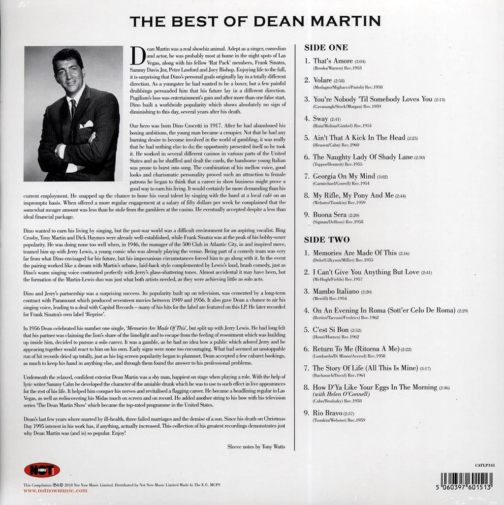 Dean Martin - The Best Of Dean Martin (180g) Vinyl Record