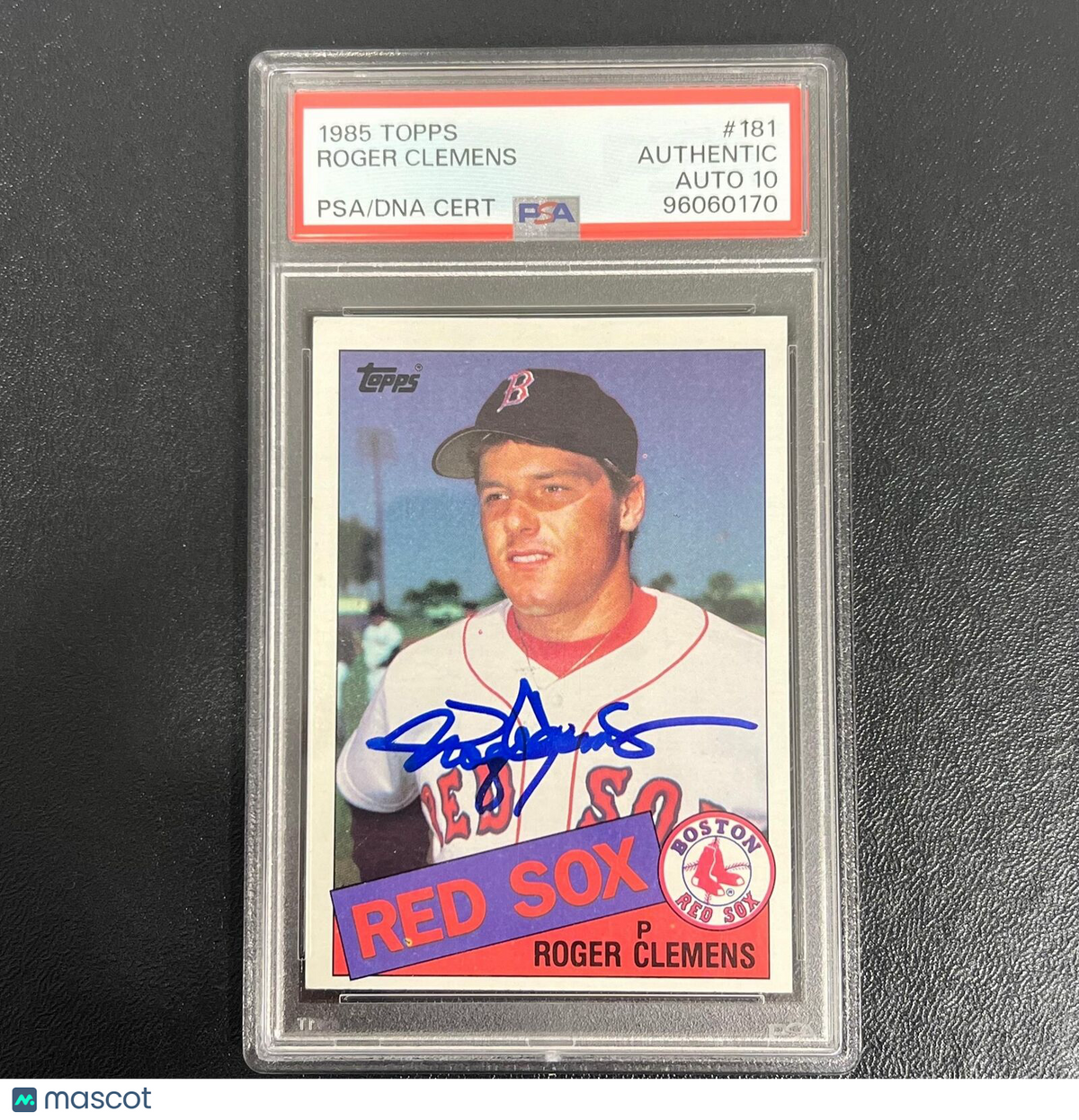 1985 Topps #181 Roger Clemens Signed Card PSA Slabbed AUTO 10 Red Sox