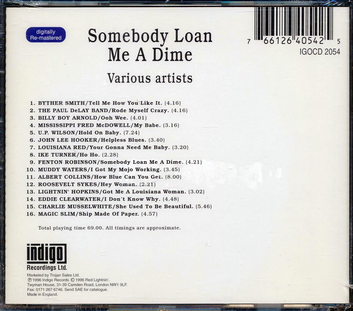 Muddy Waters, Lightnin' Hopkins, Ike Turner, Etc. - Somebody Lend Me A Dime (remastered) Music CD