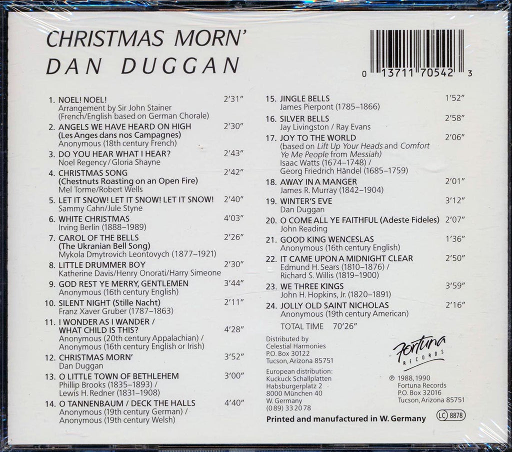 Dan Duggan - Christmas Morn' (24 tracks) Music CD