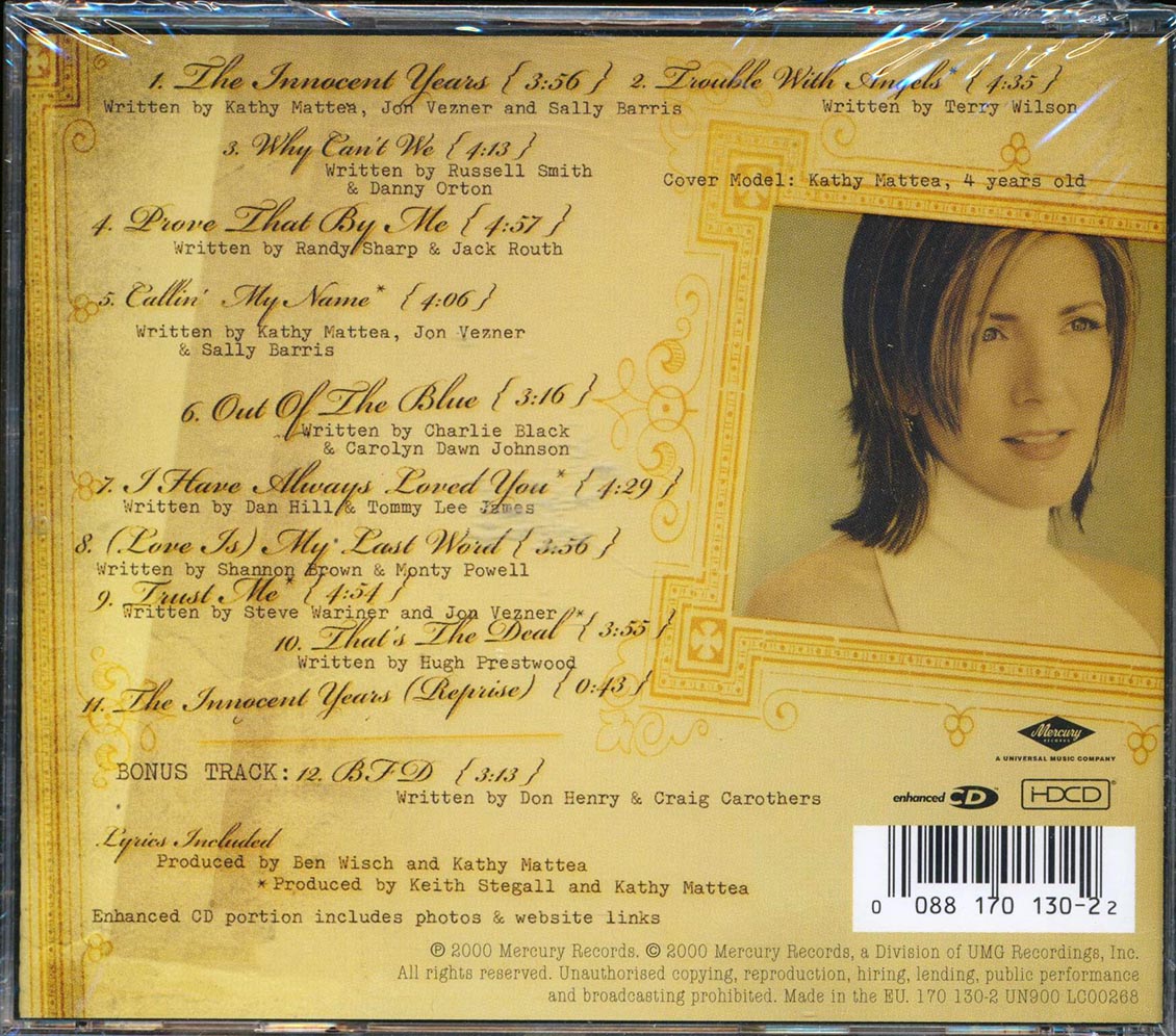 Kathy Mattea - The Innocent Years Music CD
