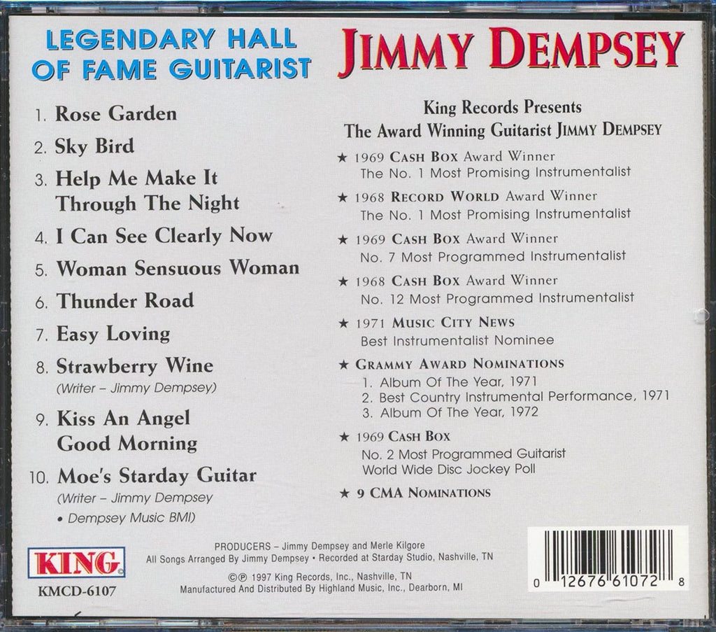 Jimmy Dempsey - Legendary Hall Of Fame Guitarist Music CD