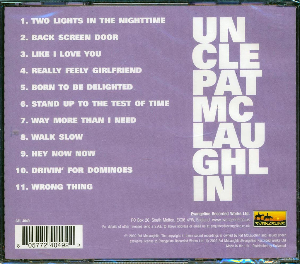 Pat McLaughlin - Uncle Pat Music CD