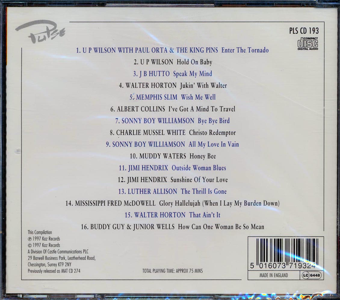 Jimi Hendrix, Memphis Slim, Muddy Waters, Etc. - Rockin' The Blues Music CD