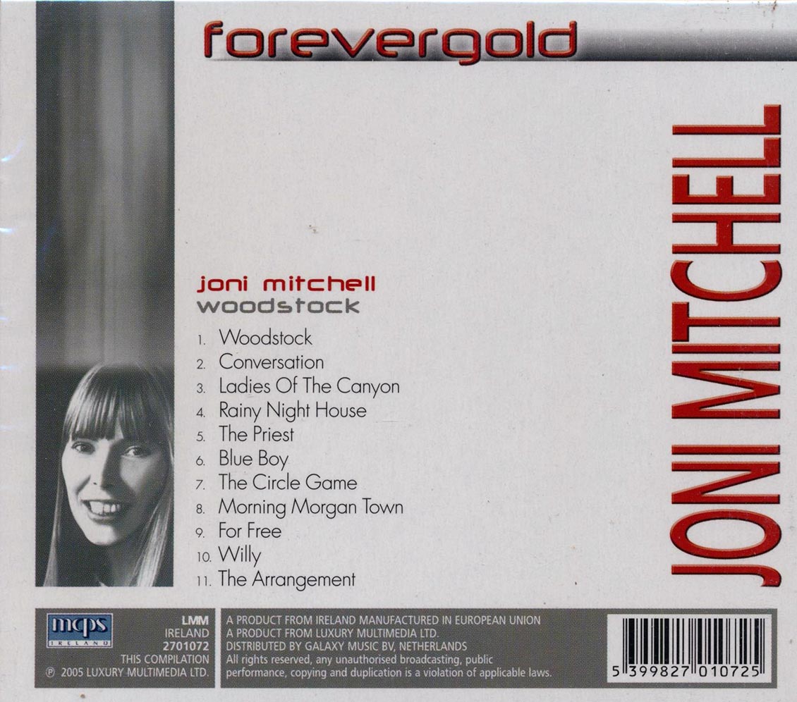 Joni Mitchell - Woodstock (Forever Gold) Music CD