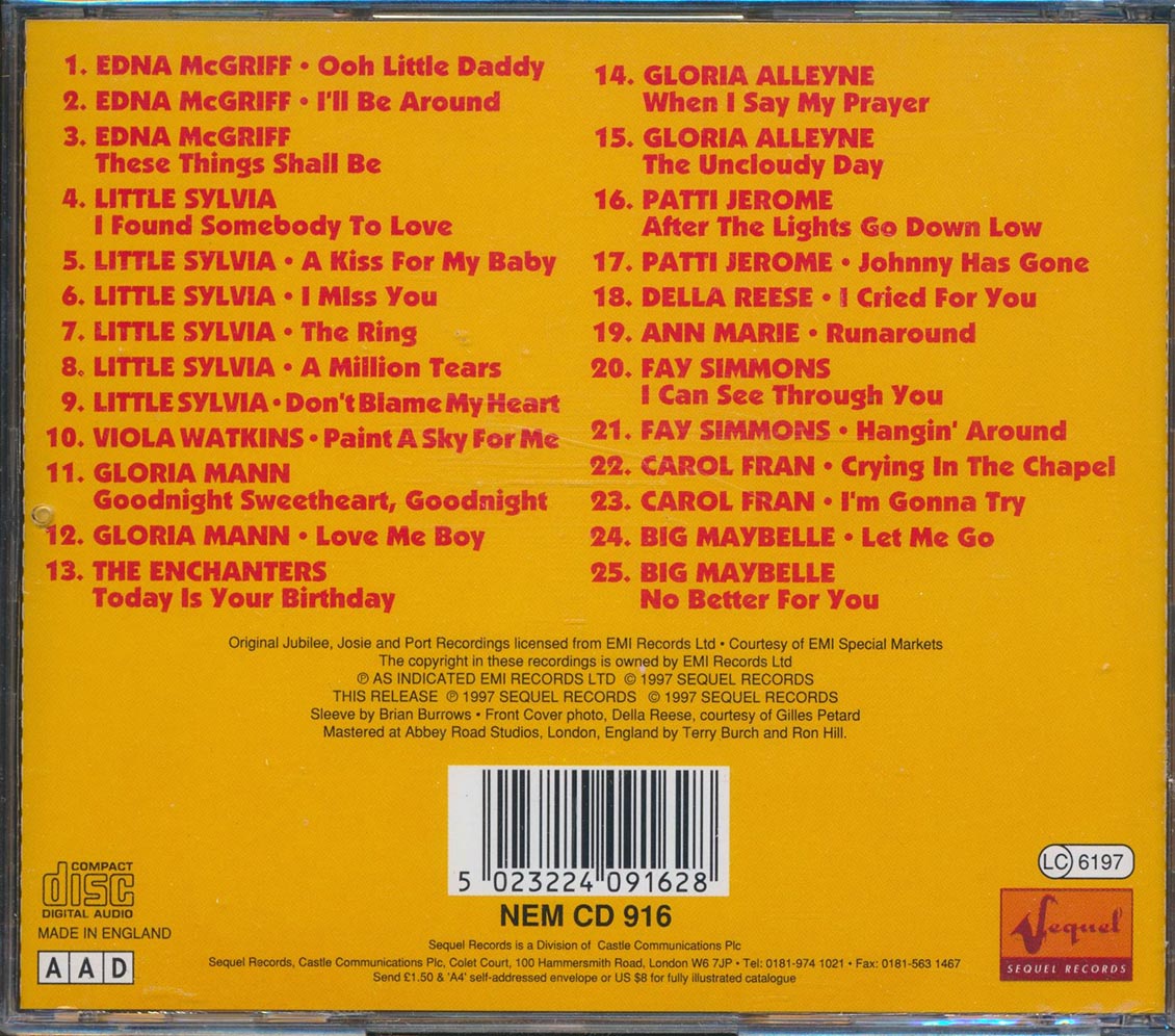 Big Maybelle, Edna McGriff, Della Reese, Etc. - Jubilee Jezebel Volume 2: The Jubilee Blues & Rhythm Story (25 tracks) Music CD