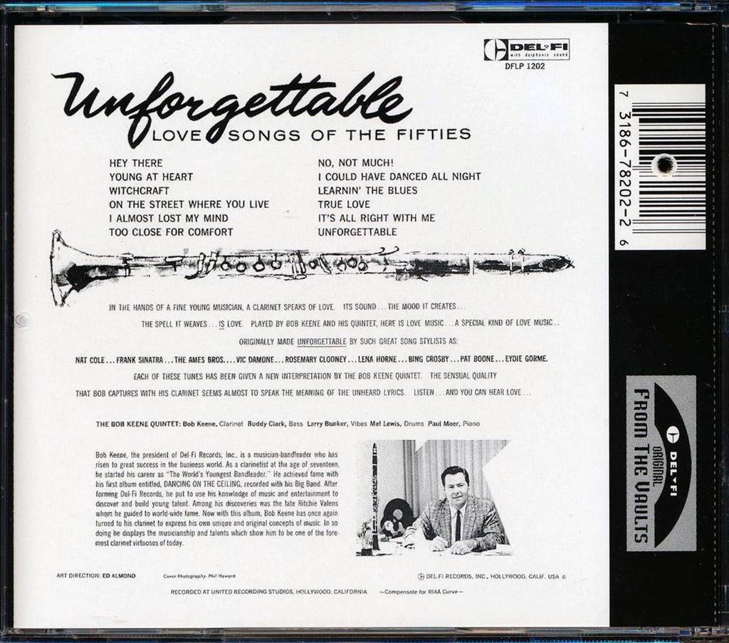 Bob Keene Quintet - Unforgettable: The Love Songs Of The Fifties (marked/ltd stock) Music CD