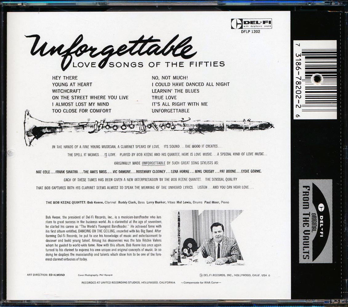 Bob Keene Quintet - Unforgettable: The Love Songs Of The Fifties (marked/ltd stock) Music CD