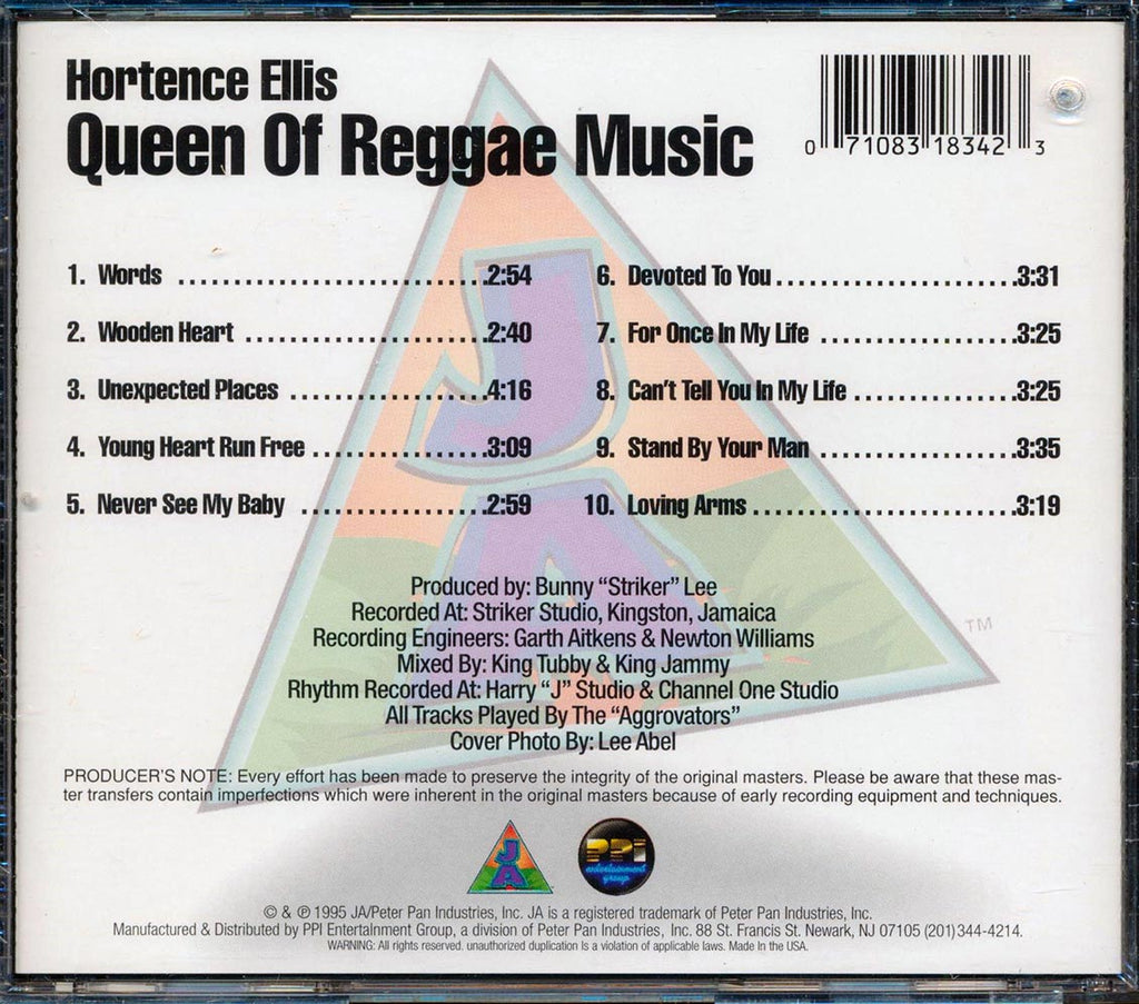 Hortense Ellis - Queen Of Reggae Music Music CD