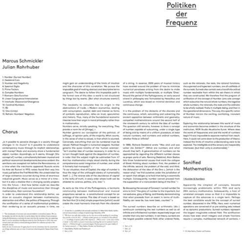 Schmickler,marcus & Julian Rohrhuber - Politiken Der Frequenz - Music CD