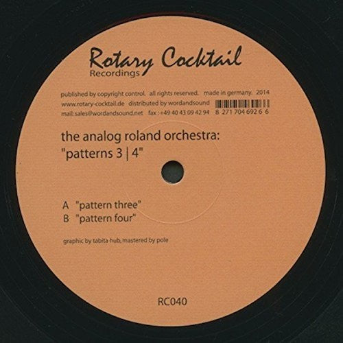 Analog Roland Orchestra - Pattern Three / Pattern Four - Vinyl Record