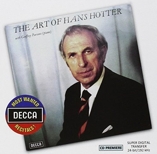 Hotter / Parsons - Most Wanted Recitals: The Art Of Hans Hotter - Music CD