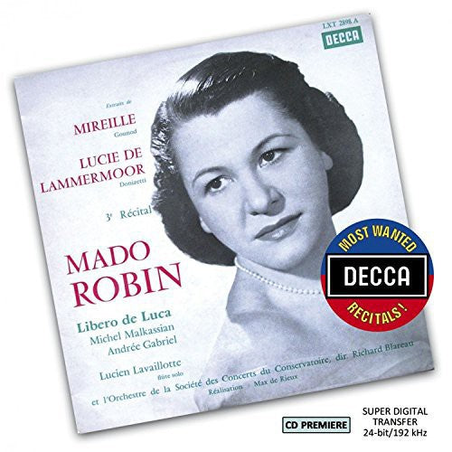 Robin / Blareau / L'orchestre De La Societe Des - Most Wanted Recitals: Mado Robin - Extraits De - Music CD