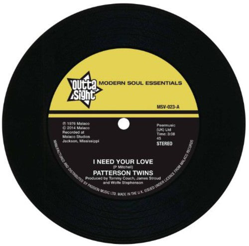 Caiton,richard Patterson Twins - I Need Your Love/i'm Gonna Love You - Vinyl Record
