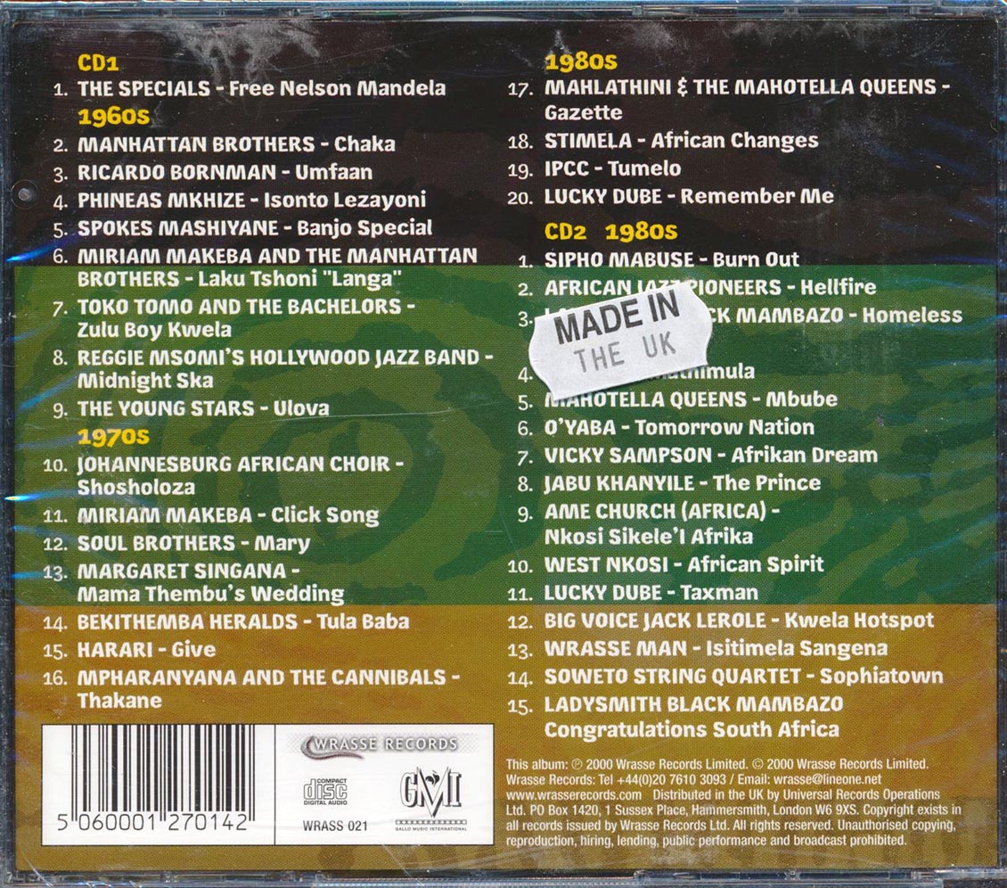 Lucky Dube, The Special, O'Yaba, Soul Brothers, Etc. - Long Walk To Freedom: A Celebration Of 4 Decades Of South African Music (31 tracks) (2xCD) Music CD